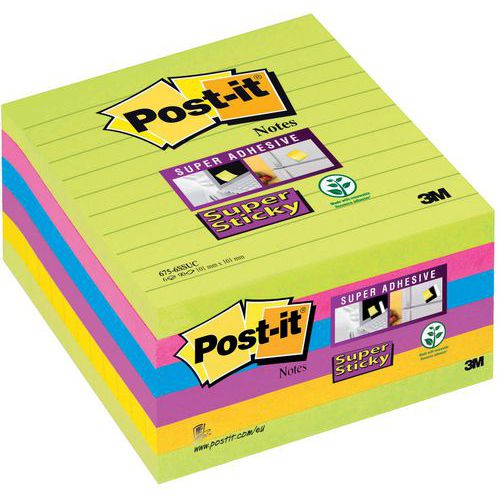 Post-it®Super Sticky, liniert