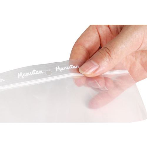 100 Stück Transparente Zip-Beutel – Extra Stark (50µm), 15x25cm, Mit Aufhängebohrung, Lebensmittelecht