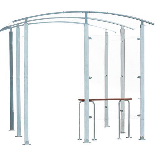 Raucherunterstand Design 2 m² - Wandausführung