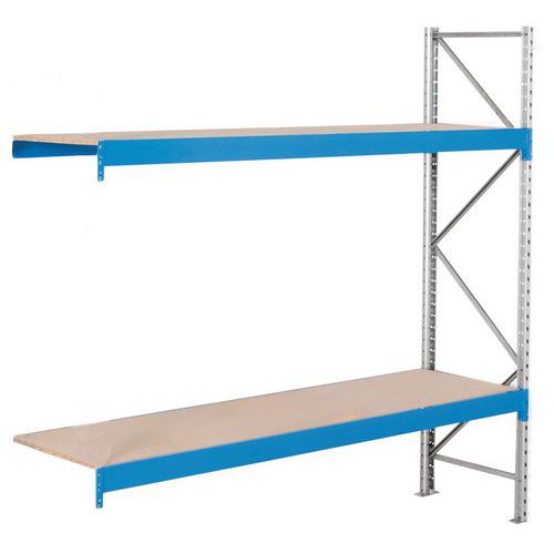 Regal für mittelschwere Lasten Epsivol - Fachboden aus Spanplatte, Höhe: 2000 mm, Anzahl Ebenen: 2