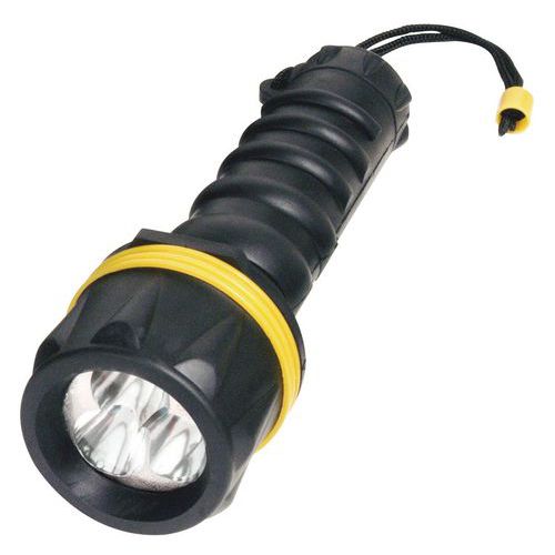 lampe torche caoutchouc incassable 3 led manutan