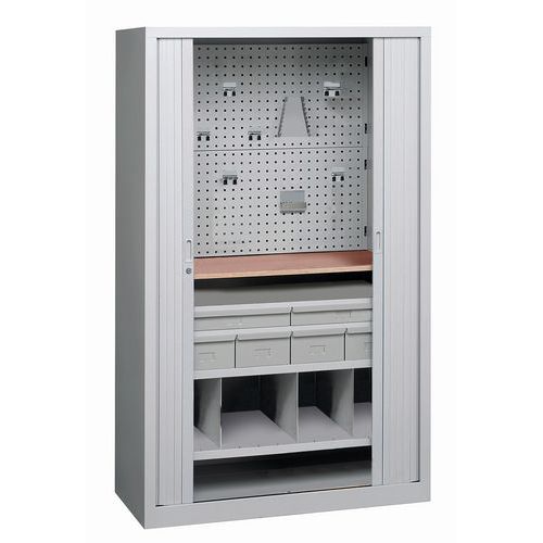 Universal-Rollladen-Werkstattschrank - Mit Schubladen - Perfo - Manutan.ch