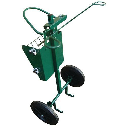 Wagen für Wegpflege zum Befördern einer Mülltonne Manutan Schweiz