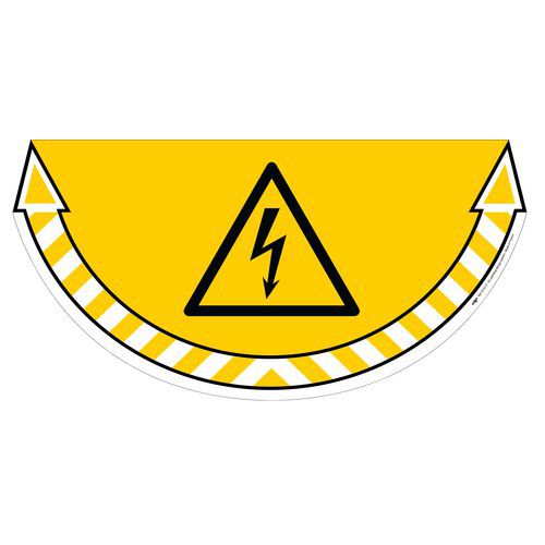 Bodenaufkleber - elektrische Spannung