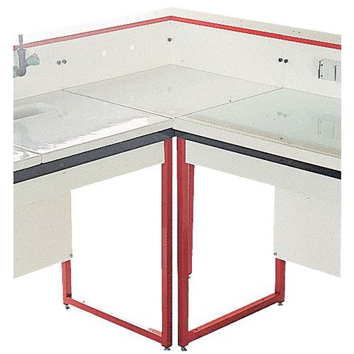 Modulares Eckmöbel Für Labore Laminiert Mit Rückwand