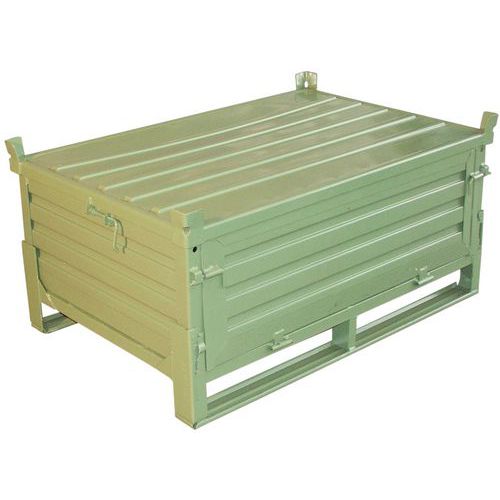Caisse-palette pliable - Paroi pleine - Avec couvercle Caisse-palette pliable - Paroi pleine - Avec couvercle