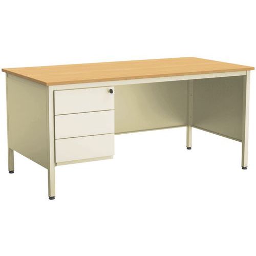Bureau droit 1 caisson Bureau droit 1 caisson