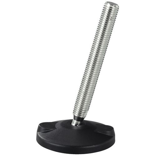 Pied réglable polyamide - Ø 80 mm - 1000 kg - Acier zingué Pied réglable polyamide - Ø 80 mm - 1000 kg - Acier zingué