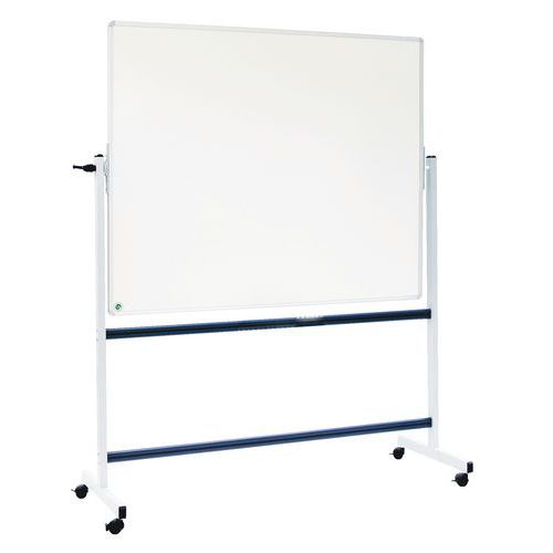 Emaillierte und magnetische Tafel, horizontal drehbar - Manutan Expert