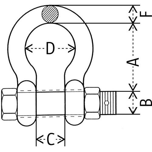 A = Hauteur utileB = Diamètre fixationC = OuvertureD = Largeur utileF = Diamètre