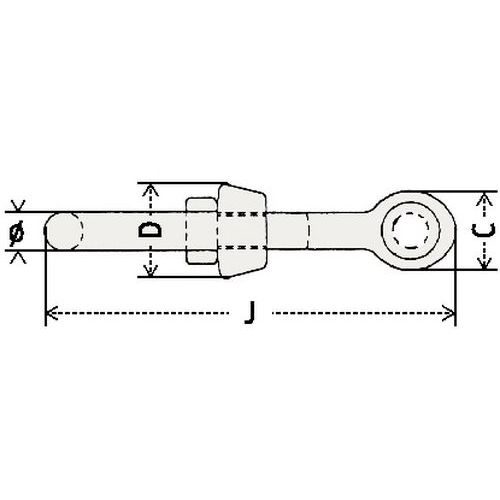 C = Dicke über allesD = DickeJ = Länge über allesØ = Ø