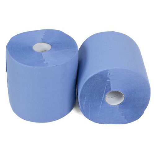 Bobine industrielle bleue - 800 feuilles - Lot de 2 - Manutan Expert Bobine industrielle bleue - 800 feuilles - Lot de 2 - Manutan Expert