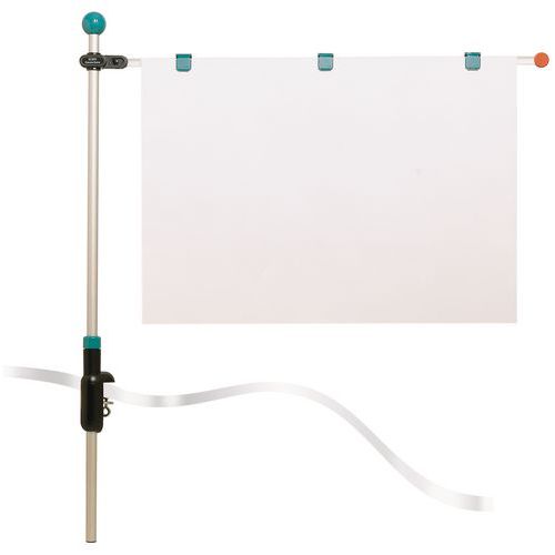 Präsentationstafelsystem Hebel - Planhalter für Tisch