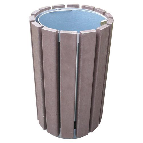 Poubelle Escapade Eco ronde - Fixation du sac par élastique - 90 L