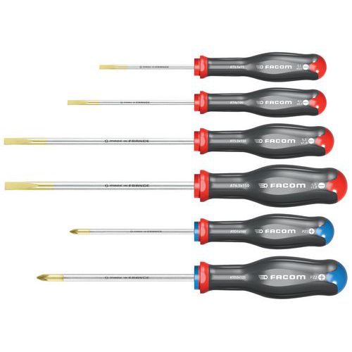 Jeu de 6 tournevis Protwist® - embouts plat & Pozidriv® Jeu de 6 tournevis Protwist® - embouts plat & Pozidriv®