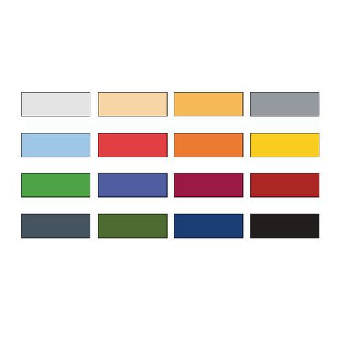 1 Grobweiß2 Lachsrosa3 Gelb oderHellgrau5 Hellblau6 Rot7 Orange8 Gelb9 Grün10 Blau11 Rotbraun12 Braun13 Dunkelgrau14 Dunkelgrün15 Dunkelblau16 Schwarz 1 Grobweiß2 Lachsrosa3 Gelb oderHellgrau5 Hellblau6 Rot7 Orange8 Gelb9 Grün10 Blau11 Rotbraun12 Braun13 Dunkelgrau14 Dunkelgrün15 Dunkelblau16 Schwarz