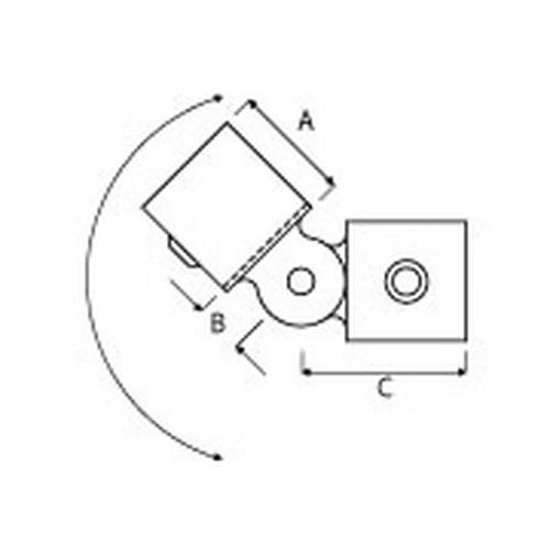 Rohrgröße	A 	B	CØ 27 mm 	34	25 	56Ø 42 mm 	45	25 	75Ø 48 mm 	53	25 	75