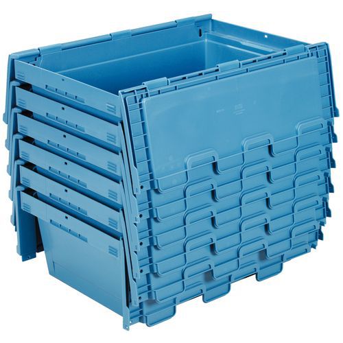 stapelbar zur Platzeinsparung im Leerzustand