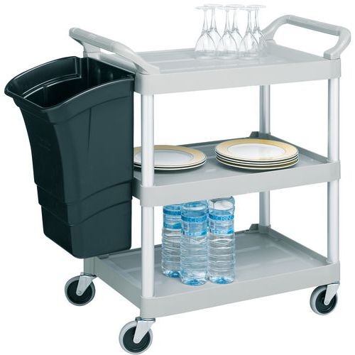 Chariot à plateaux plastique 3 plateaux - Charge 90 kg- Rubbermaid Chariot à plateaux plastique 3 plateaux - Charge 90 kg- Rubbermaid