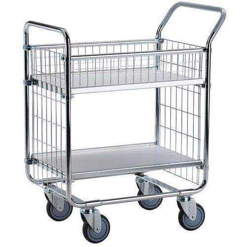 Etagenwagen mit Holzböden - 2 Fachböden - Tragkraft 200 kg Etagenwagen mit Holzböden - 2 Fachböden - Tragkraft 200 kg