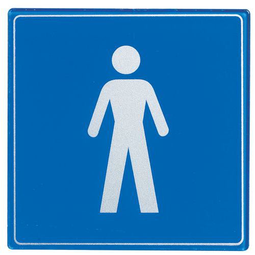 Quadratisches Piktogramm aus Plexiglas - Herren