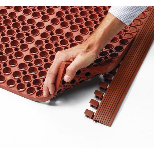 Bordure de sécurité pour caillebotis modulable en tapis Bordure de sécurité pour caillebotis modulable en tapis
