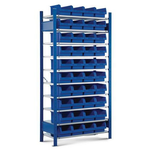 Rayonnage ouvert pour 40 bacs Easy-Fix - Base Rayonnage ouvert pour 40 bacs Easy-Fix - Base