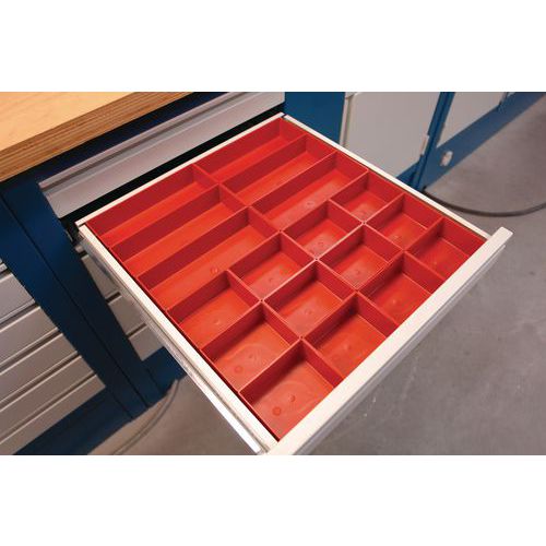 Set Trennelemente für Schublade – Kunststoff - 24 Behälter