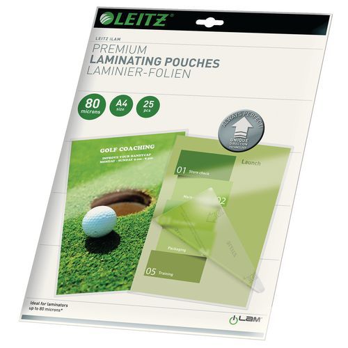 Laminierfolie UDT, A4, 80 µm, 25 Stück, Leitz