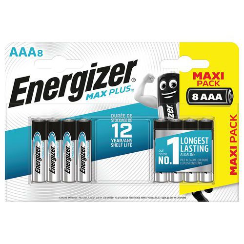 Alkali-Batterie Max Plus AAA/LR3 FSB9 - 8 Stück - Energizer