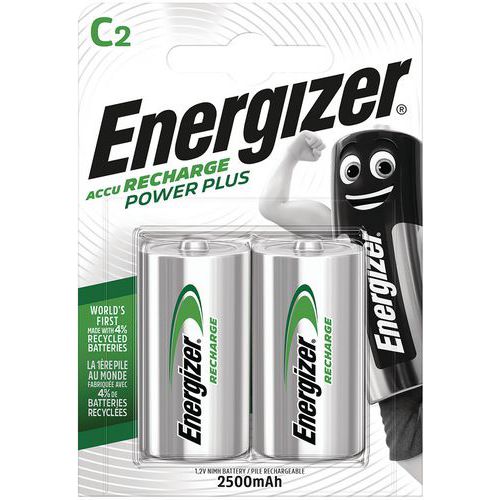 Pile rechargeable C/LR14 - Lot de 2 - Energizer 