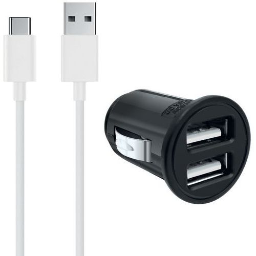 Chargeur allume-cigare USB + câble USB Type C - Moxie Chargeur allume-cigare USB + câble USB Type C - Moxie