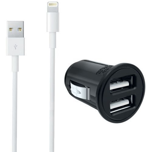 Chargeur allume-cigare USB + câble lightning Iphone - Moxie Chargeur allume-cigare USB + câble lightning Iphone - Moxie