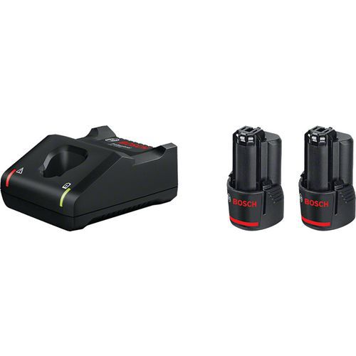 Set de 2 batteries 12V et chargeur rapide - Bosch Set de 2 batteries 12V et chargeur rapide - Bosch