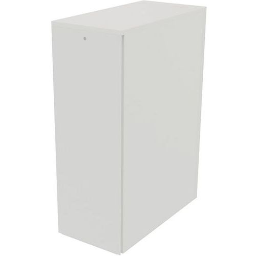 Weißer Kasten mit seitlicher Öffnung, links - Höhe 115 cm - feste