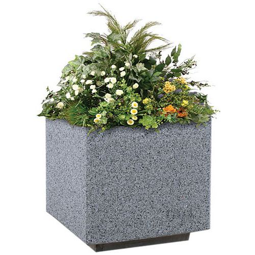 Jardinière basse Kube en béton - Benito Jardinière basse Kube en béton - Benito