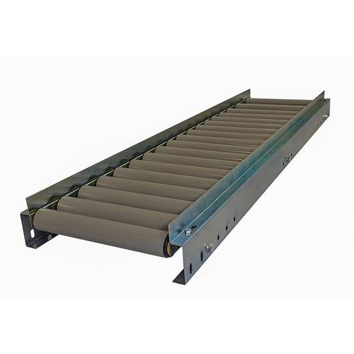 Convoyeur gravitaire à rouleaux pvc et guides - Somefi Convoyeur gravitaire à rouleaux pvc et guides - Somefi