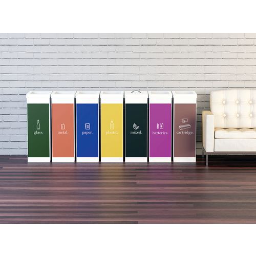 Behälter zur Mülltrennung - Weiß - 60 L - Paperflow
