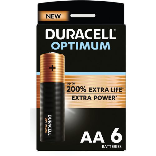 Alkali-Batterie Optimum AA - 6 Stück - Duracell Alkali-Batterie Optimum AA - 6 Stück - Duracell