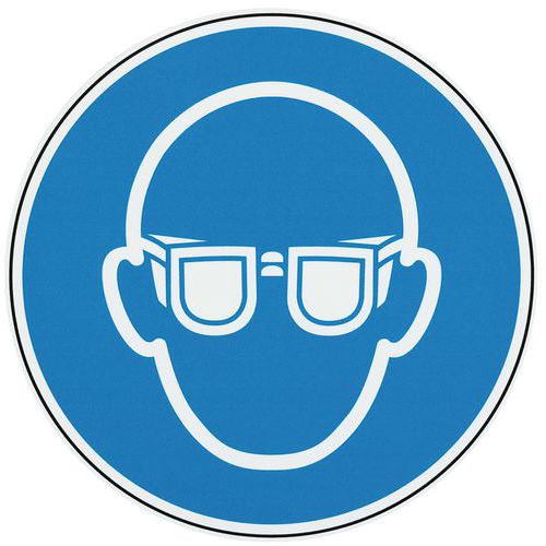 Gebotsschild - Schutzbrille vorgeschrieben - Aluminium