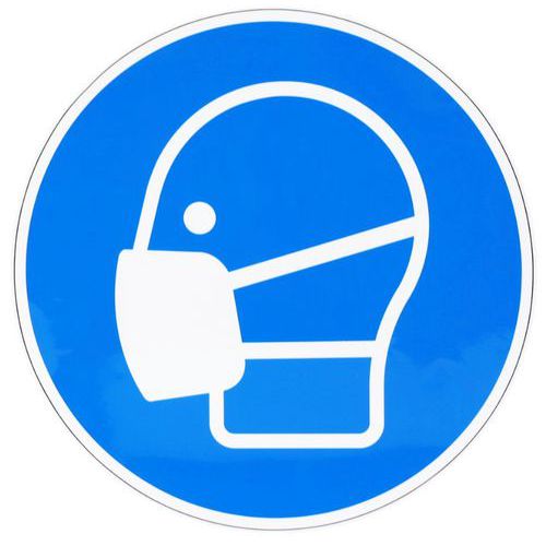 Gebotsschild - Maskenpflicht - Selbstklebend