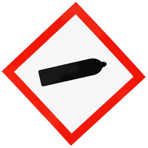 Schild CLP - Gase unter Druck - Selbstklebend - 120 x 120 mm