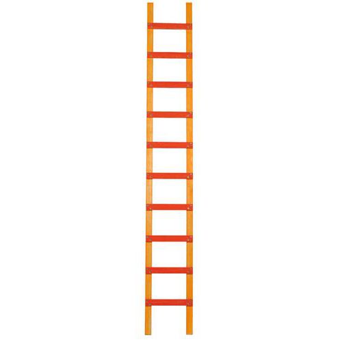 Holz-Dachleiter - 9 bis 15 Sprossen - Abstand 33 cm - Duarib