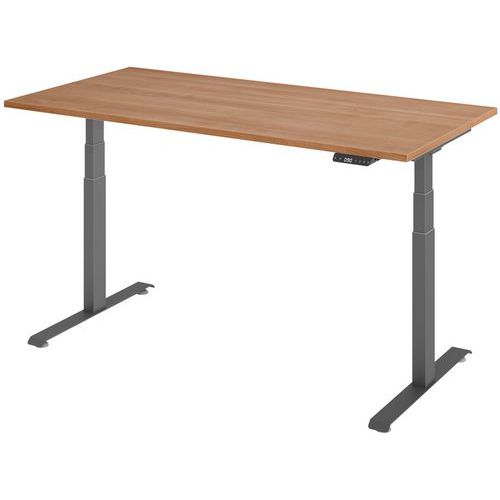 Elektrischer Schreibtisch, Untergestell in Graphit, 160 x 80 cm - Manutan Expert