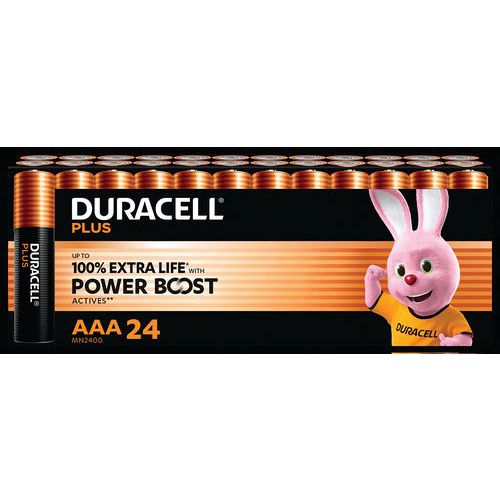 Pile alcaline AAA Plus Powerboost - 24 unités - Duracell